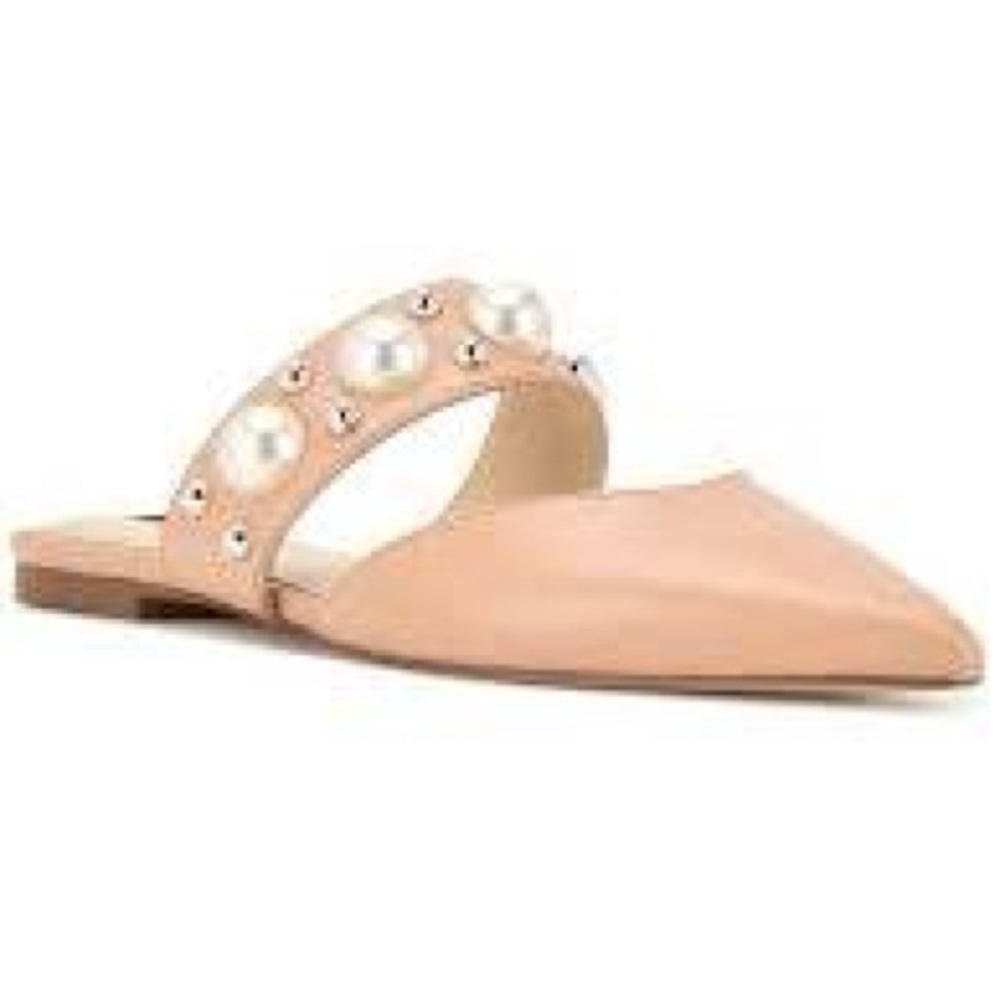 NWOT Women’s Nine West Bauble Mule in Tan/Light Pink | Size 9M